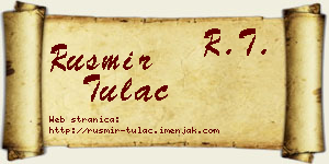Rusmir Tulać vizit kartica